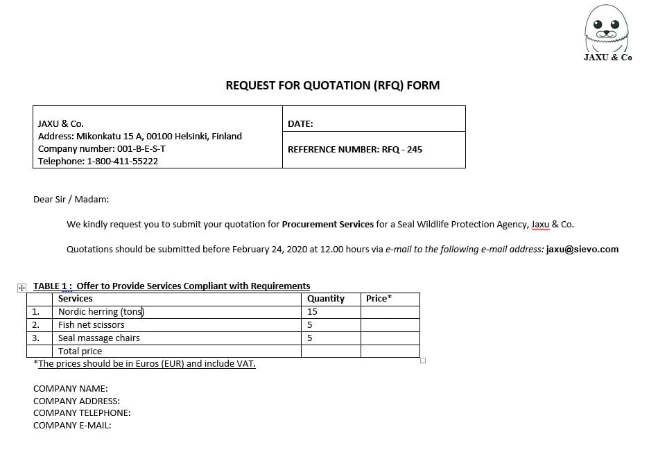 Contoh Surat Request For Quotation - ZachariahewaPierce