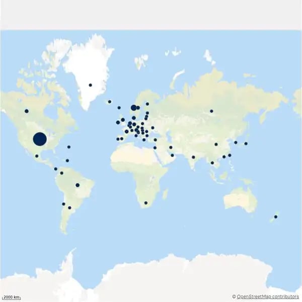 Spend analysis map report