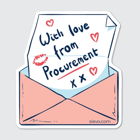 with love from procurement sticker